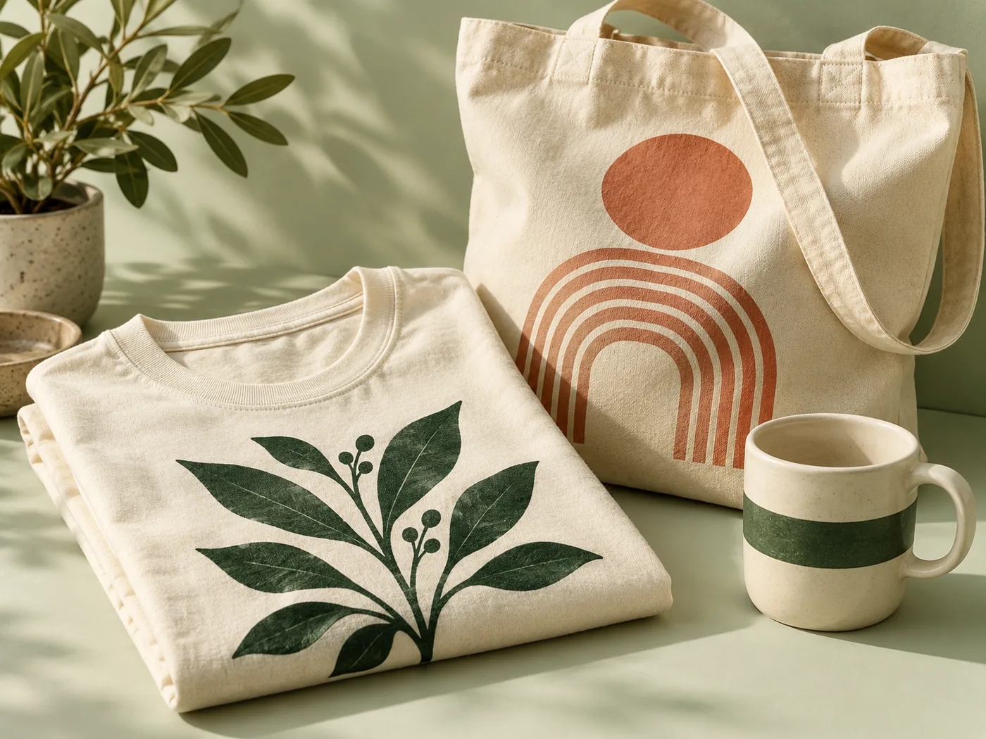 Custom printed cotton apparel and canvas bag